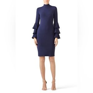 Susana Monaco long bell sleeves dress in navy